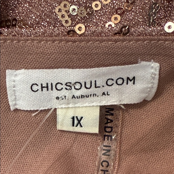 Chic Soul Rose Gold Sequin Mini Dress NWOT SKU1316 - Picture 3 of 6
